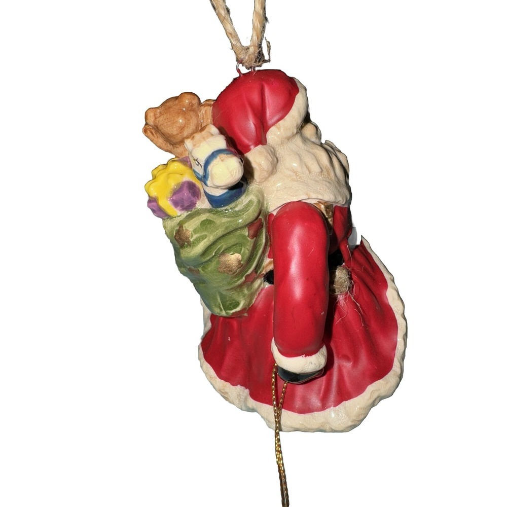 Jointed‎ Dangle Legs Santa Claus Christmas Ornament Vintage - Picture 4 of 8